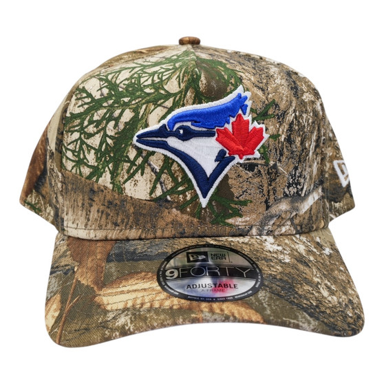 Toronto Blue Jays New Era All Real Tree Classic Logo And Gray Bottom 9FORTY A-Frame Adjustable Snapback Hat