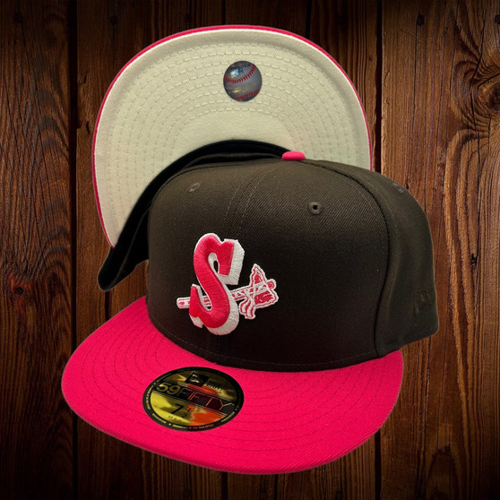 Seattle Mariners New Era Neapolitan Ice Cream Pack Walnut/Hot Pink With Cream Bottom 59FIFTY Fitted Hat