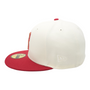 Seattle Mariners New Era Chrome White/Red Bill And Gray Bottom With 35TH Anniversary Patch On Side 59FIFTY Fitted Hat