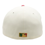 Seattle Mariners New Era Chrome White/Red Bill And Gray Bottom With 35TH Anniversary Patch On Side 59FIFTY Fitted Hat