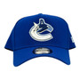 Vancouver Canucks New Era All Royal Blue With Classic Logo And Gray Bottom 9FORTY A-Frame Adjustable Snapback Hat (1)