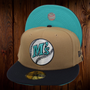 Seattle Mariners New Era Khaki/Navy Blue Bill With Teal Bottom 59FIFTY Fitted Hat