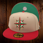 Seattle Mariners New Era Camel Tan/Red Bill And Kelly Green Bottom 59FIFTY Fitted Hat
