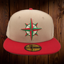 Seattle Mariners New Era Camel Tan/Red Bill And Kelly Green Bottom 59FIFTY Fitted Hat