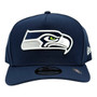 Seattle Seahawks New Era Navy With Classic Logo 9FIFTY A-Frame Adjustable Snapback Hat