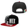 Mexico Zion Headwear Group Black/Red Hecho En Mexico Flat Bill Adjustable Snapback Hat