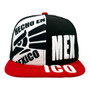 Mexico Zion Headwear Group Black/Red Hecho En Mexico Flat Bill Adjustable Snapback Hat