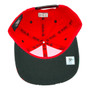 Mexico Top Level Red With Spray Paint Mexican Flag On Visor Flat Bill Adjustable Snapback Hat