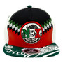 Mexico Top Level White/Red/Black With “Mex” Circle Patch Flat Bill Adjustable Snapback Hat