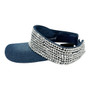 CoG New York Women’s Denim Blue With Sparkly Rocks Adjustable Pre-Curved Visor Hat