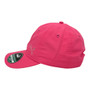 Puma Pink With Iron On Chrome Logo On Side Unstructured Adjustable Strap-Back Hat