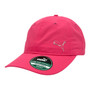 Puma Women’s Pink With Iron On Chrome Logo On Side Unstructured Adjustable Strap-Back Hat