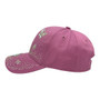 Madd Hatter Women’s Pink Rhinestone With Butterfly’s Sparkling Rocks Adjustable Strap-Back Hat