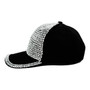 Madd Hatter Women’s Black Denim Rhinestone Sparkling Rocks Adjustable Velcro Back Hat
