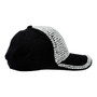 Madd Hatter Women’s Black Denim Rhinestone Sparkling Rocks Adjustable Velcro Back Hat