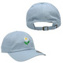 Hatstop Women’s Sky Blue Flower Logo Pre-Curved Adjustable Strap-Back Hat