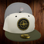 Seattle Mariners New Era Circle Logo White Chrome/Olive Bill And Gray Bottom 59FIFTY Fitted Hat