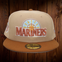 Seattle Mariners New Era Camel/Toasted Peanut Bill And Gray Bottom With 2023 All-Star Game Patch On Side 59FIFTY Fitted Hat
