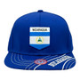 Nicaragua Bull Bot Headwear All Royal Blue Country Flag Adjustable Snapback Hat