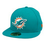 Miami Dolphins New Era Aqua Basic Team Color 59FIFTY Fitted Hat