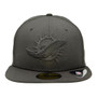 Miami Dolphins New Era  Black On Black 59FIFTY Fitted Hat