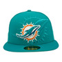 Miami Dolphins New Era Aqua 2016 Sideline 59FIFTY Fitted Hat