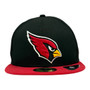 Arizona Cardinals New Era Black/Cardinal Red Basic Logo 59FIFTY Fitted Hat