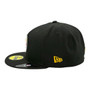 Pittsburgh Steelers New Era Black Basic With Yellow NFL Logo On Back 59FIFTY Fitted Hat