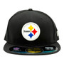 Pittsburgh Steelers New Era Black Basic With NFL Logo On Back 59FIFTY Fitted Hat