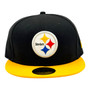 Pittsburgh Steelers New Era Black/Yellow Team Basic 59FIFTY Fitted Hat