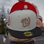 Washington Nationals New Era Chrome/Black Bill With Red Bottom With 1956 All Star Game Patch On Side 59FIFTY Fitted Hat