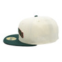 Seattle Mariners New Era No Side Patch Script Chrome White/Dark Green Bill With Scarlet Bottom 59FIFTY Fitted Hat