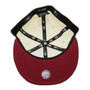 Seattle Mariners New Era No Side Patch Script Chrome White/Dark Green Bill With Scarlet Bottom 59FIFTY Fitted Hat
