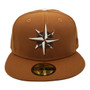 Seattle Mariners New Era Toasted Peanut With Chrome White Bottom 59FIFTY Fitted Hat