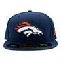 Denver Broncos New Era Navy Classic Logo With NFL Logo On Back 59FIFTY Fitted Hat