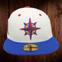 Seattle Mariners New Era Chrome White/Royal Blue Bill And Red Bottom With 30th Anniversary Patch On Side 59FIFTY Fitted Hat
