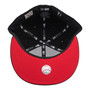 Seattle Mariners New Era All Black With Red Outline Around Trident 59FIFTY Fitted Hat