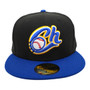 Charros De Jalisco New Era LMB Mexican League Black/Royal Blue And Gray Bottom 59FIFTY Fitted Hat