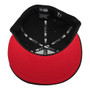 Toros De Tijuana New Era All Black And Red Bottom 59FIFTY Fitted Hat