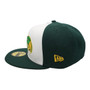 Pericos De Puebla New Era Dark Green And White With Gray Bottom 59FIFTY Fitted Hat