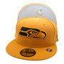 Seattle Seahawks New Era All Panama Tan And Light Gray Bottom 59FIFTY Fitted Hat