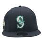 Seattle Mariners New Era Navy With 2025 Post Season Patch 9FIFTY Adjustable Snapback Hat