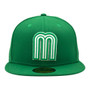 WBC Mexico New Era All Kelly Green And Gray Bottom 59FIFTY Fitted Hat