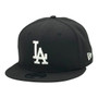 Los Angeles Dodgers New Era Black And White Gray Bottom Basic 9FIFTY Adjustable Snapbacks Hat