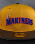 Seattle Mariners New Era "Peanut Butter" Script Panama Tan/Walnut Bill And Stone Bottom With 2001 All-Star Game Patch On Side 59FIFTY Fitted Hat
