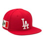 Los Angeles Dodgers Pro Standard Red Basic With Mexican Flag Patch Adjustable Snapback Hat
