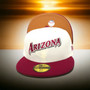 Arizona Diamondbacks New Era No Patch White Chrome/Cardinal Red With Toasted Peanut Bottom 59FIFTY Fitted Hat