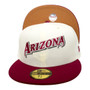 Arizona Diamondbacks New Era No Patch White Chrome/Cardinal Red With Toasted Peanut Bottom 59FIFTY Fitted Hat