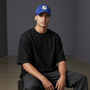 Los Angeles Dodgers New Era Royal Blue Circle Logo 39THIRTY Stretch Fit Hat