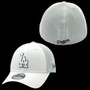 Los Angeles Dodgers New Era White 2022 Batting Practice 39THIRTY Trucker Mesh Stretch Fit Hat